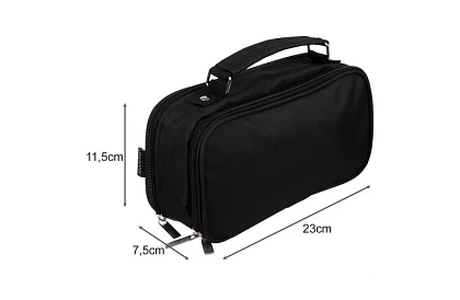 Etui școlar - penar negru cu mânere