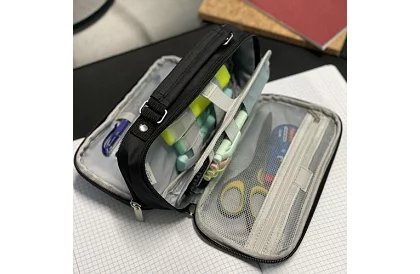 Etui școlar - penar negru cu mânere