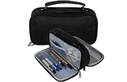 Etui școlar - penar negru cu mânere