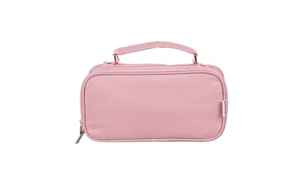 Etui școlar - penar roz cu mânere