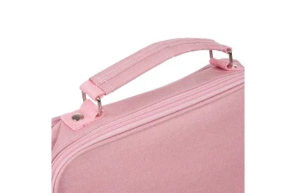 Etui școlar - penar roz cu mânere