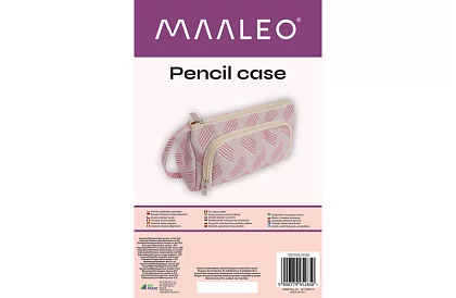 Etui școlar - penar roz cu model