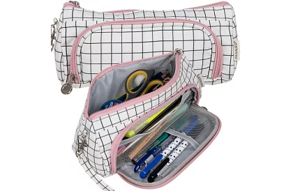 Etui școlar - penar cu carouri