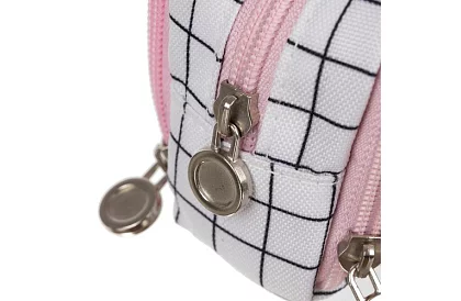 Cutie de școală extensibilă - penar în carouri