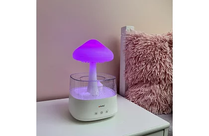 Umidificator cu lampă de noapte cu LED cu efect de ploaie căzătoare