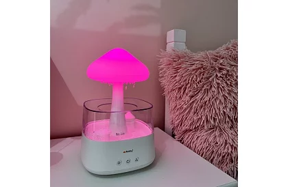 Umidificator cu lampă de noapte cu LED cu efect de ploaie căzătoare