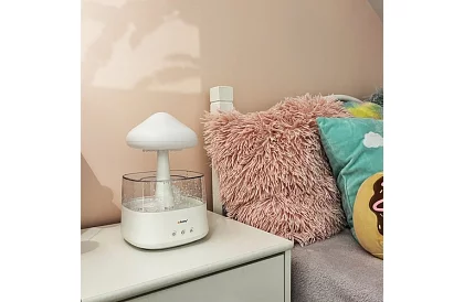 Umidificator cu lampă de noapte cu LED cu efect de ploaie căzătoare