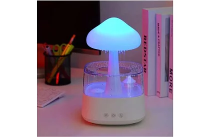 Umidificator cu lampă de noapte cu LED cu efect de ploaie căzătoare