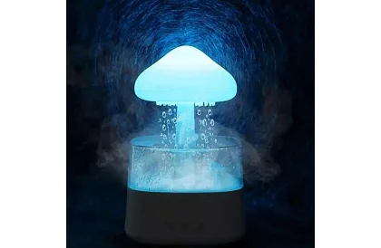 Umidificator cu lampă de noapte cu LED cu efect de ploaie căzătoare