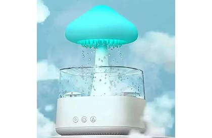 Umidificator cu lampă de noapte cu LED cu efect de ploaie căzătoare