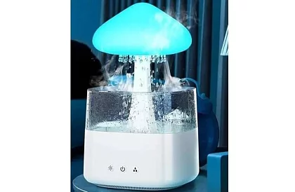 Umidificator cu lampă de noapte cu LED cu efect de ploaie căzătoare