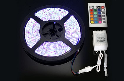 Lumenmax 3528 - Bandă cu LED RGB - 5 metri. Set complet