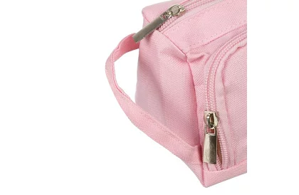 Etui școlar - penar roz cu mânere