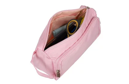 Etui școlar - penar roz cu mânere