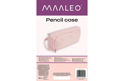 Etui școlar - penar roz cu mânere