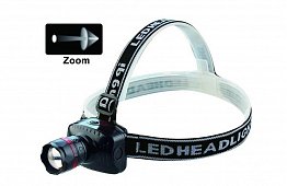 Lanternă frontală LED - Lungimea razei până la 150 de metri.