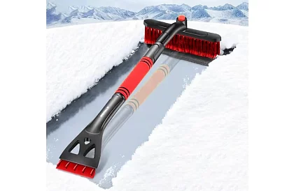 Răzătoare telescopică pentru feronerie cu perie pentru zăpadă