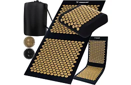 Saltea de acupresiune pentru sănătate cu pernă și 2 mingi de masaj