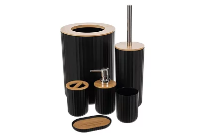 Accesorii pentru baie - set negru de 6 piese