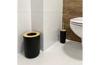 Accesorii pentru baie - set negru de 6 piese