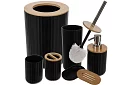 Accesorii pentru baie - set negru de 6 piese