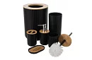 Accesorii pentru baie - set negru de 6 piese