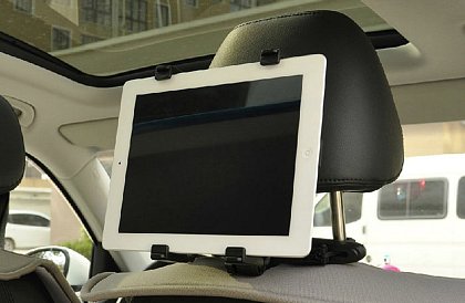 Suport auto de tabletă - cu mecanism de fixare pe tetieră.