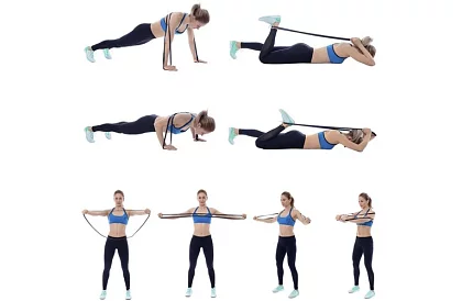 Benzi de rezistență pentru antrenament 4 bucăți – 2-40 kg