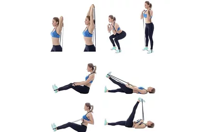 Benzi de rezistență pentru antrenament 4 bucăți – 2-40 kg