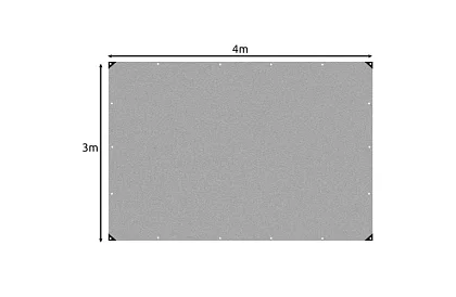 Cearceaf de protecție cu ochi - 3 x 4 metri