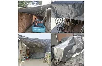 Cearceaf de protecție cu ochi - 3 x 4 metri