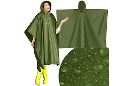 Poncho impermeabil pentru ploaie - verde