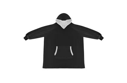 Mare pulover oversized - pătură neagră