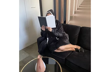 Mare pulover oversized - pătură neagră