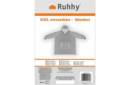 Mărimea oversize hanorac - pătură gri