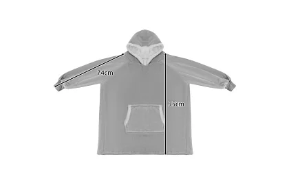 Mărimea oversize hanorac - pătură gri