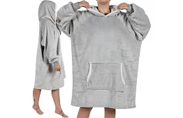 Mărimea oversize hanorac - pătură gri