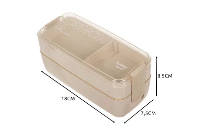 Cutie de prânz cu tacâmuri - cutie de prânz 750ml