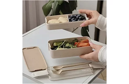 Cutie de prânz cu tacâmuri - cutie de prânz 750ml
