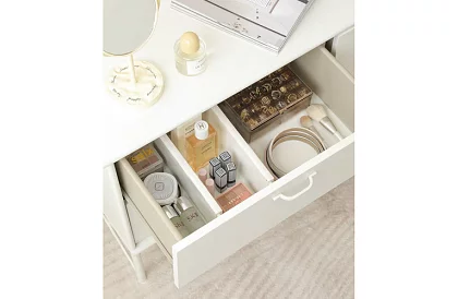 Organizatoare ajustabile pentru sertare - alb - set de 4 bucăți