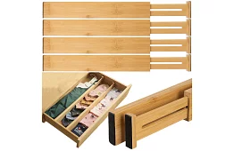 Organizatoare ajustabile pentru sertare — set de 4 bucăți