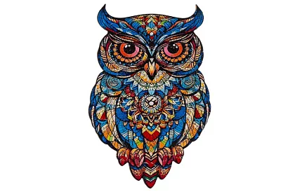 Puzzel din lemn bufniță - 177 piese - 38 x 21,5 cm