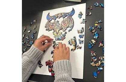 Puzzel din lemn bufniță - 177 piese - 38 x 21,5 cm