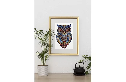 Puzzel din lemn bufniță - 177 piese - 38 x 21,5 cm