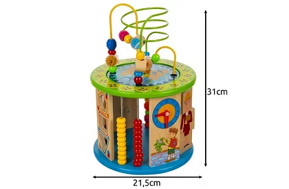 Jucărie educațională din lemn - multe funcții și jocuri