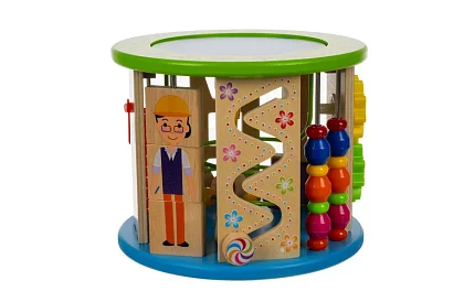 Jucărie educațională din lemn - multe funcții și jocuri