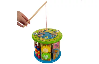 Jucărie educațională din lemn - multe funcții și jocuri