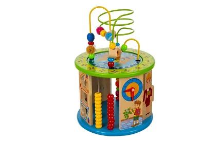 Jucărie educațională din lemn - multe funcții și jocuri