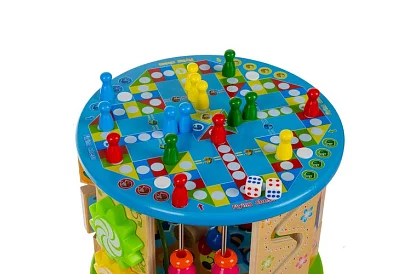 Jucărie educațională din lemn - multe funcții și jocuri