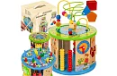 Jucărie educațională din lemn - multe funcții și jocuri